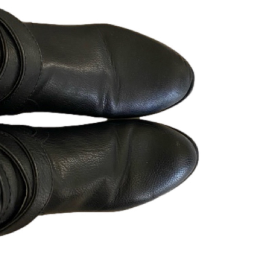 INDIGO RD Tall Boots Side Zip Buckle Detail Slouch Black, Women Size 7.5 - Picture 6 of 12